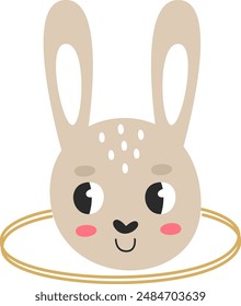 Ilustración vectorial espacial de Rabbit Planet