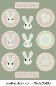 Rabbit planner sticker set