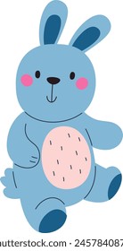 Rabbit Plush Toy Vector Illustration