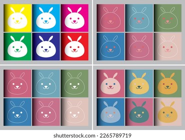 rabbit Pop Art Style Vector Illustration 