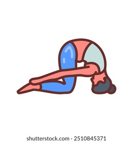 Rabbit Pose Filled Icons , Vector illustration