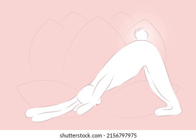Rabbit practising Yoga Adho Mukha Shvanasana Downward Dog Pose