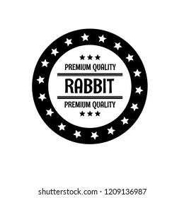 Rabbit premium quality badge. premium quality package label. vintage stamp. designed for butcher shop