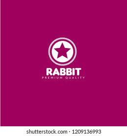 Rabbit premium quality badge. premium quality package label. vintage stamp. designed for butcher shop