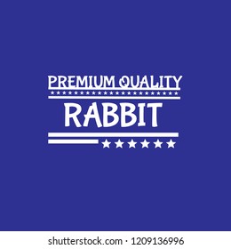 Rabbit premium quality badge. premium quality package label. vintage stamp. designed for butcher shop