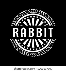 Rabbit premium quality badge. premium quality package label. vintage stamp. designed for butcher shop