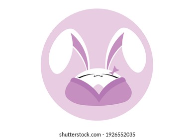 The Rabbit in Purple Style is Sleeping