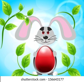 Rabbit with red egg