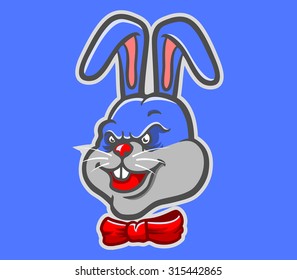 Rabbit and red ribbon 