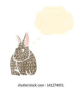rabbit retro illustration
