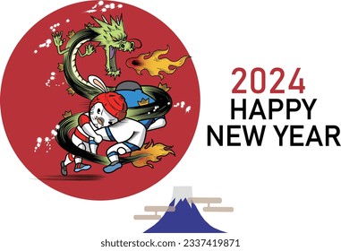 Rabbit rugger man active as a dragon