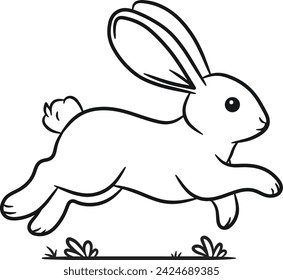 a rabbit run coloring book