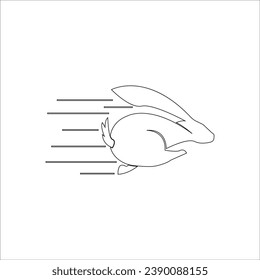 RABBIT RUN ICON VECTOR ILLUSTRATION SYMBOL DESIGN