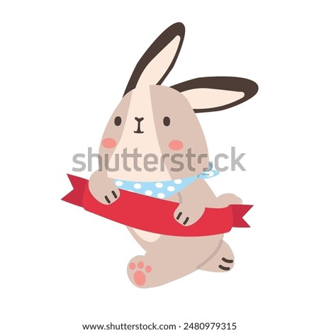 Rabbit running to the finish line