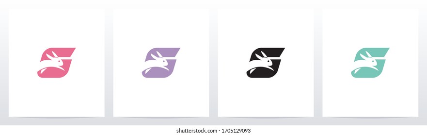 Rabbit Running On Letter Logo Design G