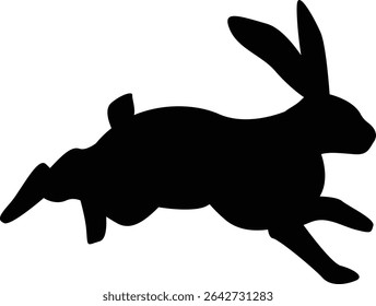 Rabbit running silhouette vector format