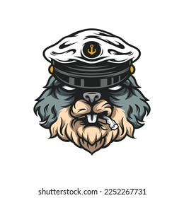 Rabbit sailor mascot design vector