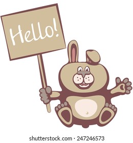 Rabbit says "hello".