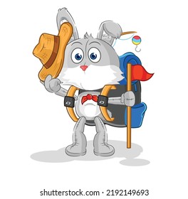 the rabbit scout vector. cartoon character