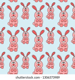 rabbit seamless pattern