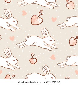 Rabbit seamless pattern