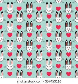 Rabbit seamless pattern. Can be used for wallpaper, cover fills, web page background, surface textures.