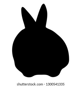 Rabbit shadow Isolated cute on black white scene vector illustration
Easter