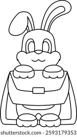 Rabbit Shoulder bag Animal Vector Graphic Art Illustration