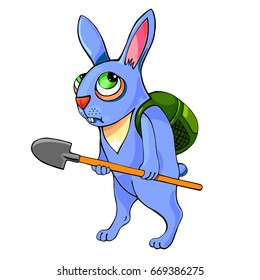 Rabbit with shovel