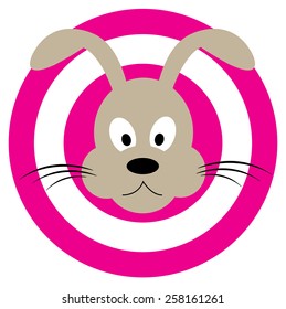 Rabbit Sign, Pink Logo
