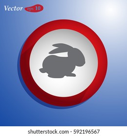 rabbit silhouett vector illustration. Web design style.