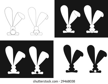 rabbit silhouette