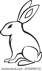 rabbit silhouette design isolated ,running rabbit