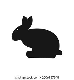 rabbit silhouette design vector template
