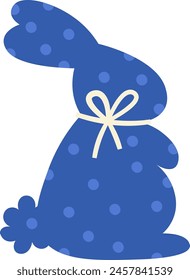 Rabbit Silhouette With Dotted Pattern Vector Illustration