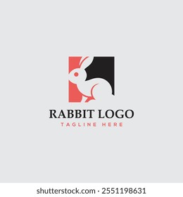 Rabbit Silhouette easter bunnies logo, rabbit logo vector icon isolated.new logo