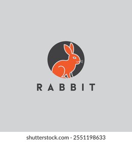 Rabbit Silhouette easter bunnies logo, rabbit logo vector icon isolated.new logo
