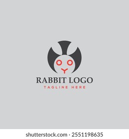 Rabbit Silhouette easter bunnies logo, rabbit logo vector icon isolated.new logo