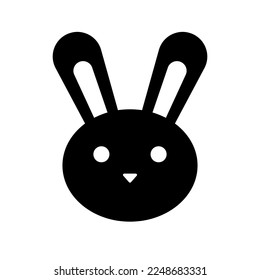 Rabbit silhouette icon. Bunny. Vector.