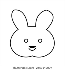 rabbit silhouette icon design template	