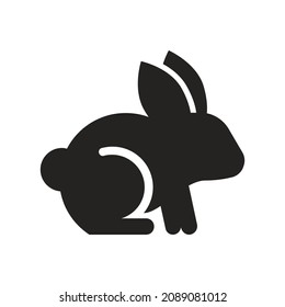 rabbit silhouette illustration, vector, icon. very suitable for logos, websites, applications, apps, backgrounds and more.