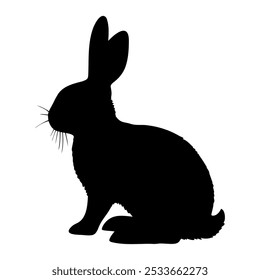 Rabbit Silhouette isolated symbol icon. Vector illustration