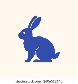 Rabbit silhouette isolated vector character