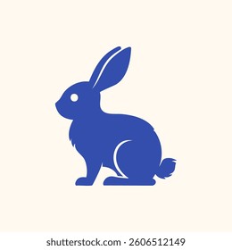 Rabbit silhouette isolated vector character