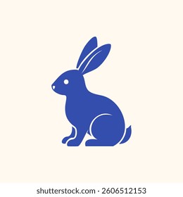 Rabbit silhouette isolated vector character