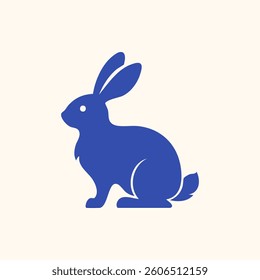 Rabbit silhouette isolated vector character