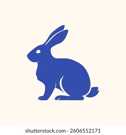 Rabbit silhouette isolated vector character