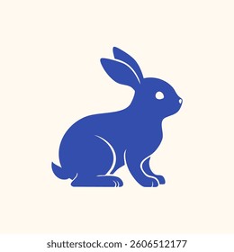 Rabbit silhouette isolated vector character