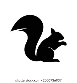 Rabbit silhouette on white background. vector illustration