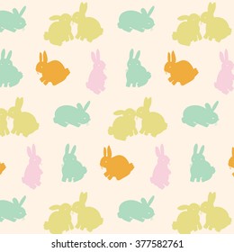 rabbit silhouette pattern